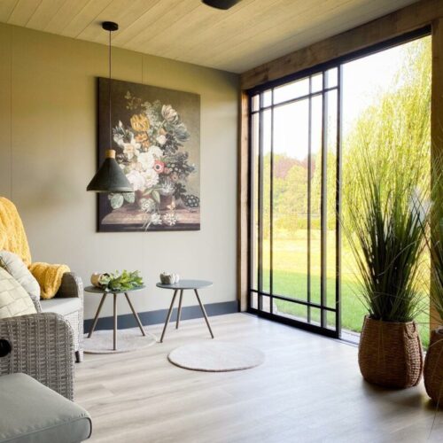 Aluminium deur - Op maat gemaakte vast paneel