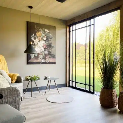 Aluminium deur - Op maat gemaakte vast paneel