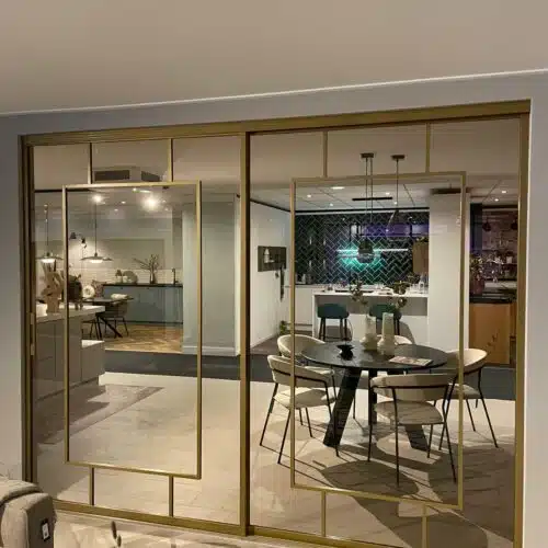 Stalen deur goud - Op maat gemaakte aluminium deuren