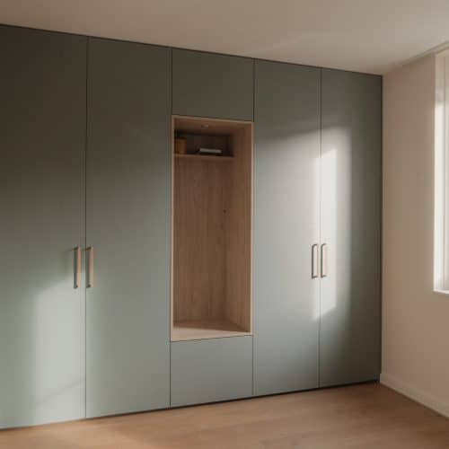 Kledingkast met bank | kledingkast met nis